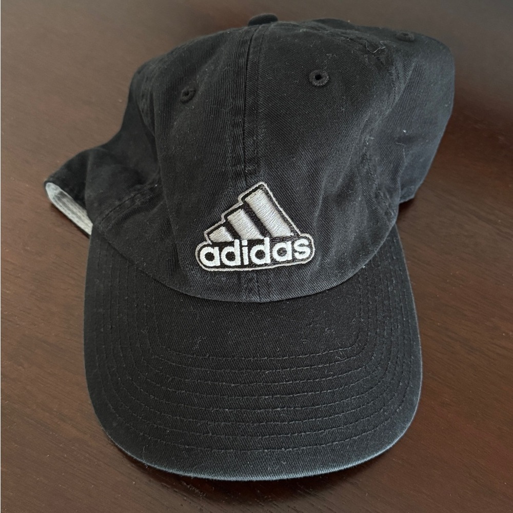 Adidas Black Cap with Gray logo